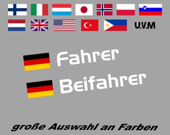 2x NAME & FLAGGE Autoaufkleber Motorsport Rally DTM Racing Wunschname Land