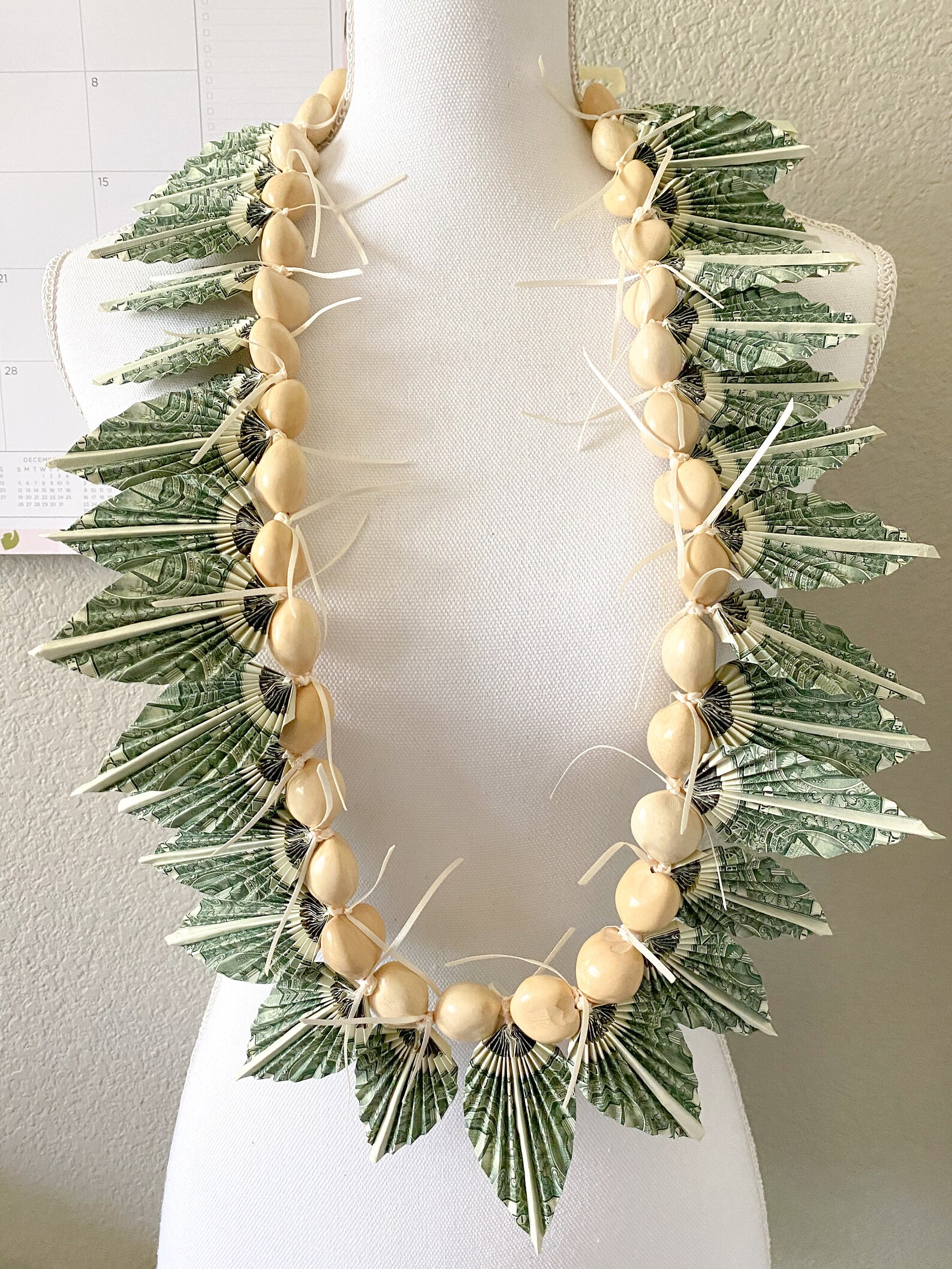 Hawaiian Kukui Nut Money Lei Etsy