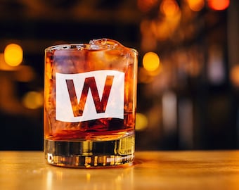 Chicago W Flag Cocktail Glass Chicago Whiskey Glass Chicago Baseball Gift Chicago Win Flag Glass Fly The W Chicago Engraved Gift For Cub Fan