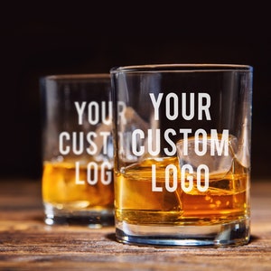 Custom Whiskey Glass Personalized Rocks Glass Monogrammed Whiskey Glass Custom Gift for Men Fathers Day Gift Custom Bourbon Glass Barware
