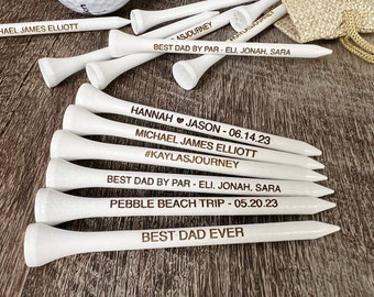 Custom Golf Tees Personalized Golf Tees Engraved Golf Gift for men Fathers Day Gift Dad Golf Present Gift for Golfer Gift Father's Day Gift