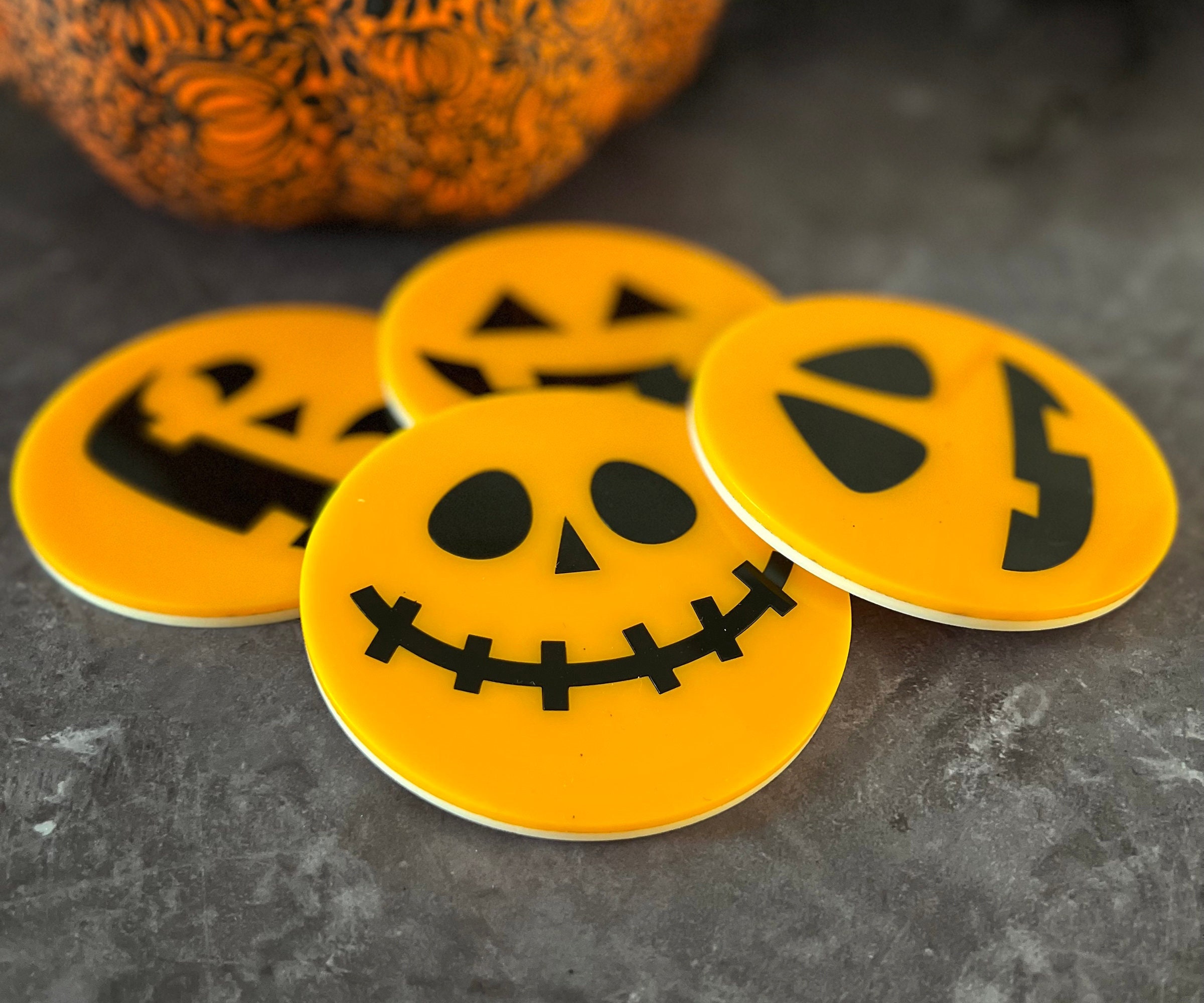 ハロウィンコースター 秋のカボチャコースター ジャックオーランタン