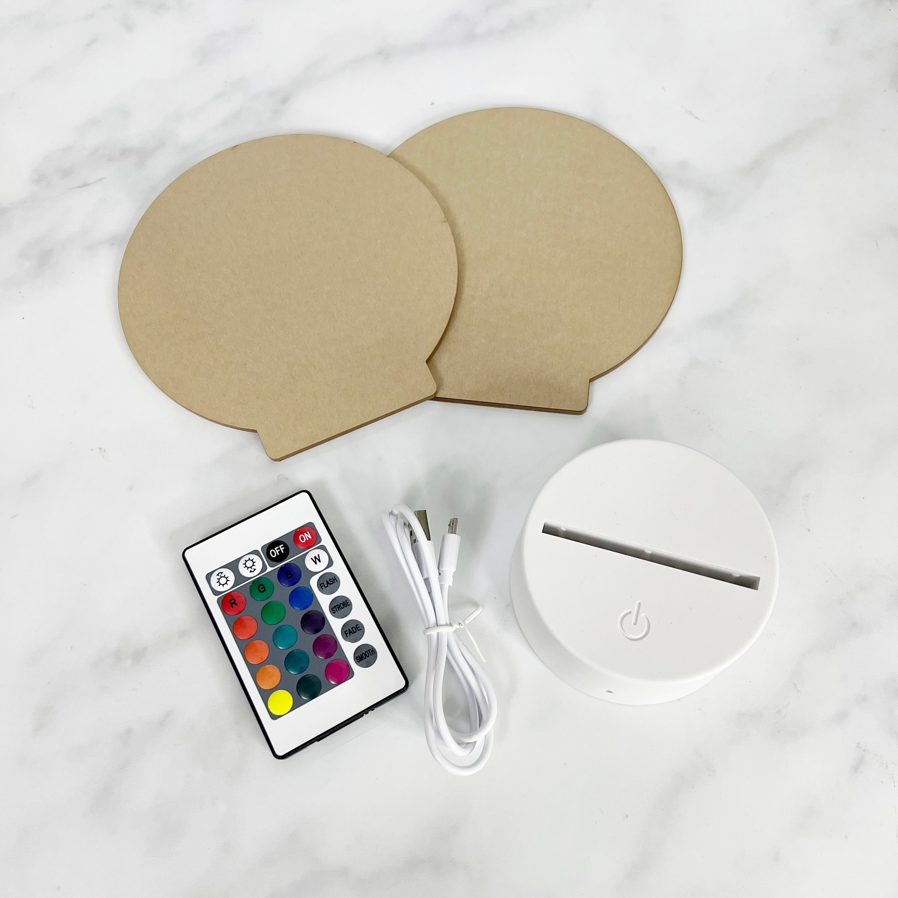 LED Light Base Kit Acrylic Light Base White Led Base Night Etsy