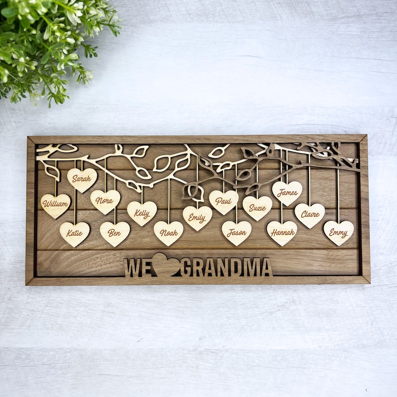 Personalized Mothers Day Gift Custom Family Tree Sign Gift for Mom ...