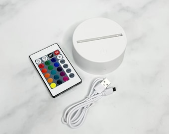 White LED Light Base White Acrylic Lamp Base Color Changing Light Base for Acrylic Wedding Sign White LED Base for Acrylic light insert
