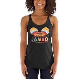 Kilimanjaro Safaris Jambo Women&#39;s Racerback Tank - Jambo Shirt - Animal Kingdom Shirt