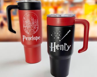 Personalized Wizard World Tumbler Mix and Match Custom Wizard Tumbler Wizarding Castle Universal Vacation Tumbler Custom Engrave Wizard Gift