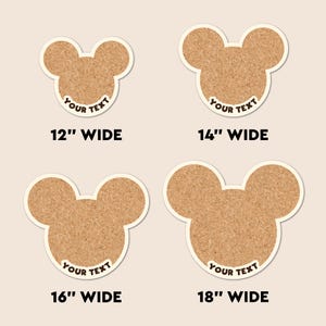 Custom Disney Pin Board Mickey Mouse Shape Design Collection Display Stand Premium Wood Frame Construction Cork Insert Material Trading Pin Storage Solution Personalized Name Feature Wall Mount Option Multiple Sizes Beautiful Display Piece