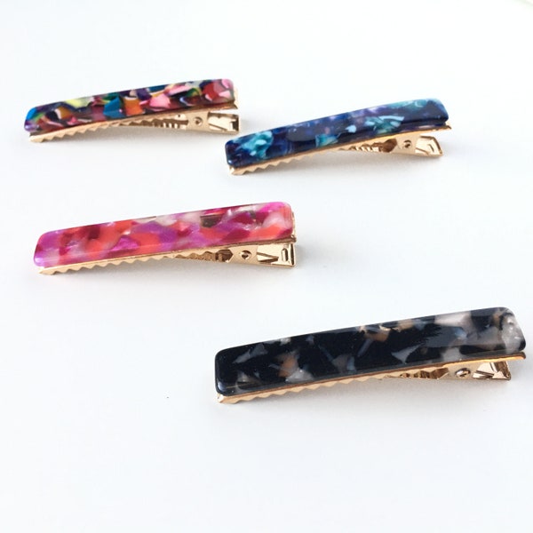 Beautiful acetate hair clip/  Colorful hair clips/ Hair accessory for women/ Cellulose hair clips for girls