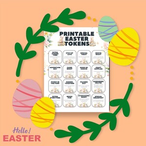 Printable Easter Tokens for Kids - Reward Fun Activities & Treats!