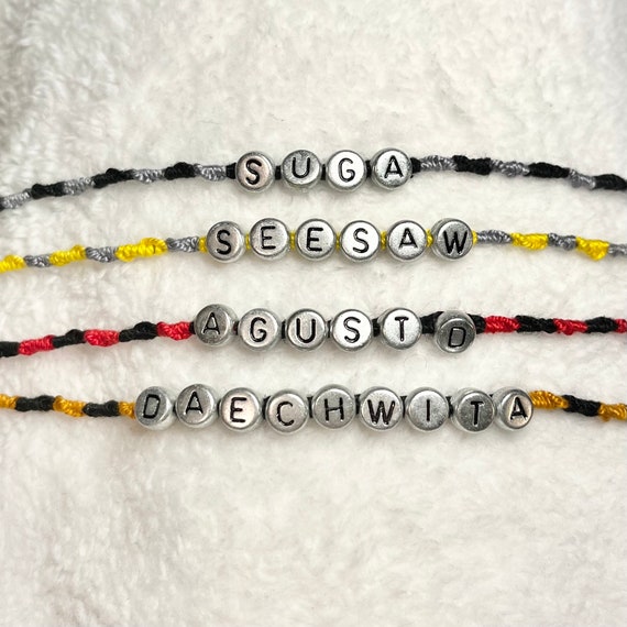 BTS Suga Agust D Yoongi Bracelets Etsy