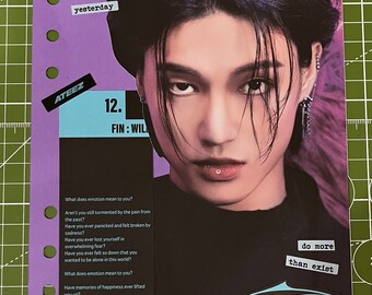 Ateez Ep Fin: Inserto de carpeta Will Wooyoung A5