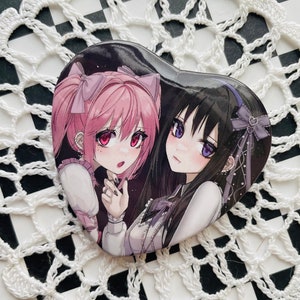 Puella Magi Madoka Magica / Heart Badge [Homura Akemi and Madoka Kaname]