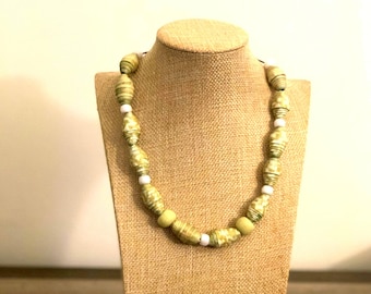 Light Green and Yellow Chocker Necklace