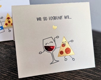 Wine and Cheese Card - Funny for Boyfriend, Girlfriend, Wife, Husband