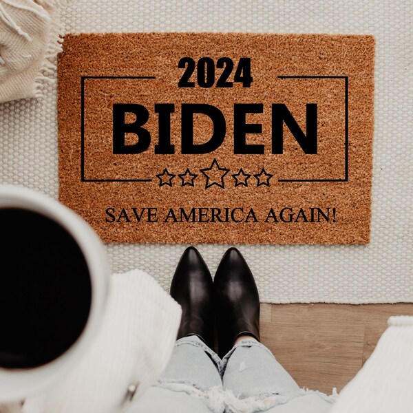 Biden 2024, Biden Doormat, 2024 Election, Trump, Custom Doormat, Funny Doormat, Welcome Mat, Housewarming Gift, Birthday Gift, Men's Gift,