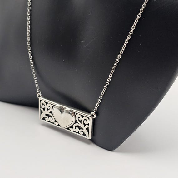 Brighton Rectangle Hearth Reversible Necklace Min… - image 4