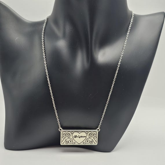 Brighton Rectangle Hearth Reversible Necklace Min… - image 1