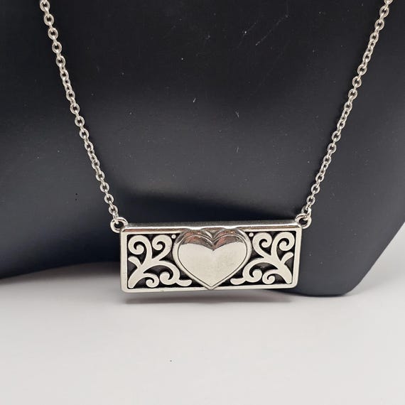 Brighton Rectangle Hearth Reversible Necklace Min… - image 3