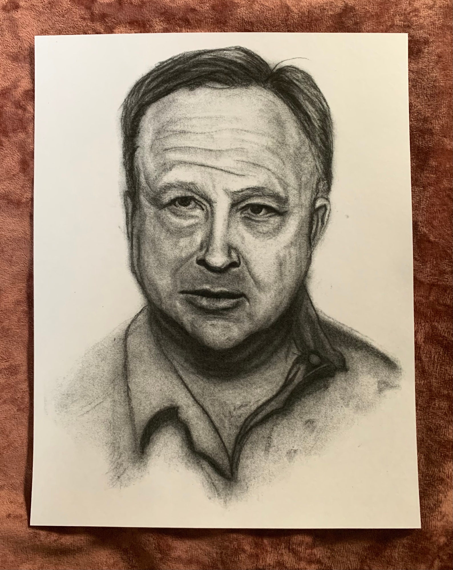 Alfred Hitchcock Portrait Charcoal Drawing Print | Etsy