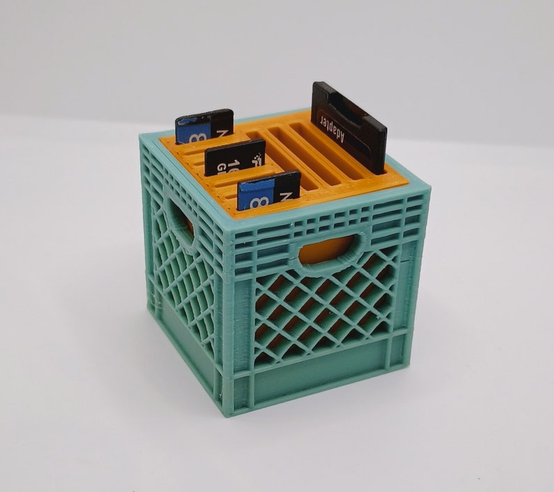 SD/Micro SD/USB Organizer Mini Crate / Storage / Desk Organizer / Office image 3