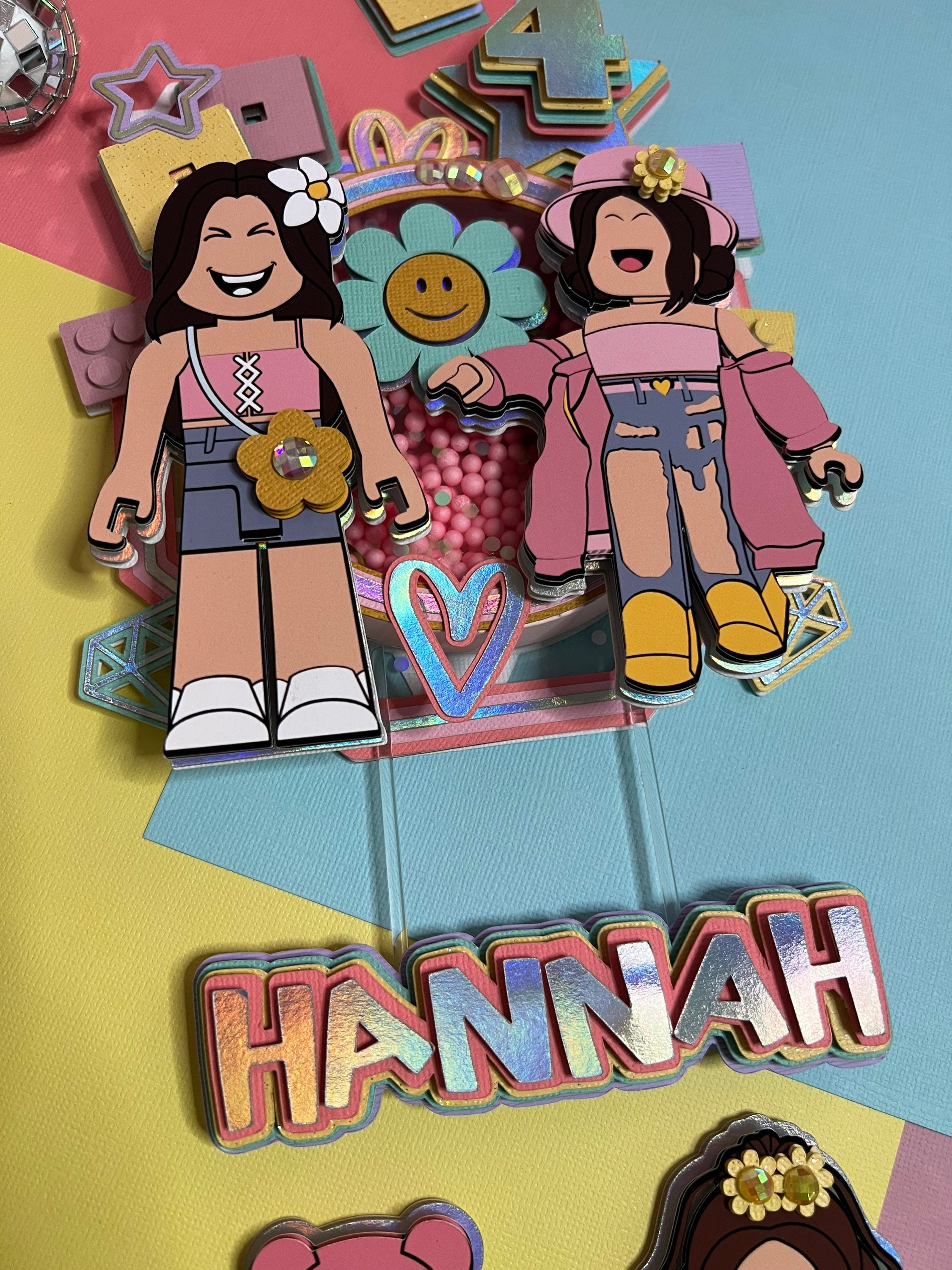 Girl Roblox Cake Topper Pink Roblox Birthday Party Cake Etsy Australia