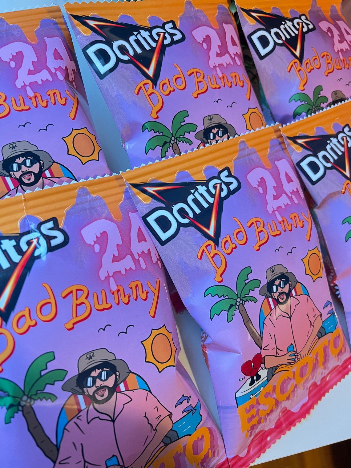 Bad Bunny Chips Bag / Bad Bunny Party Favors / Bad Bunny Etsy