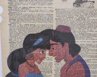 8x10 Aladdin And Jasmine Love Dictionary Page Print