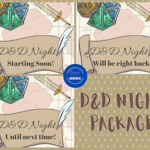 Twitch "D&D Night" Start/Break/End Screens