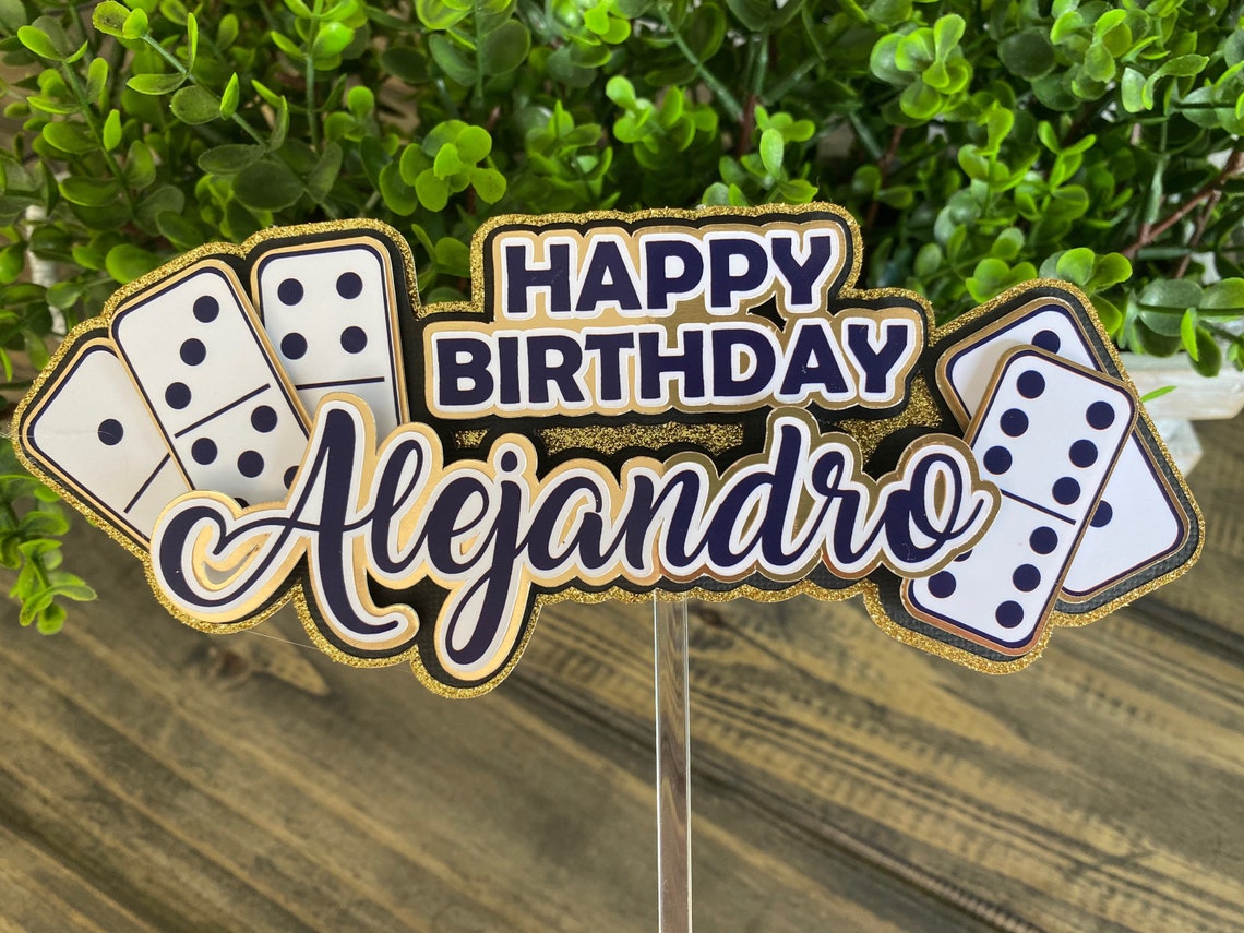 Dominó Cake Topper Domino Centerpiece Domino Party - Etsy