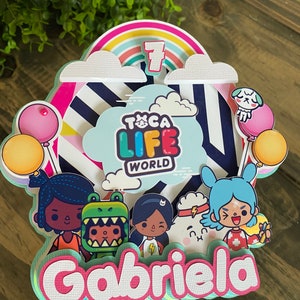 Toca boca Cake Topper Toca Life  Toca Life World