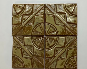 Sculpted Ceramic Tile, Relief Ceramic Tile, Decorative Tile