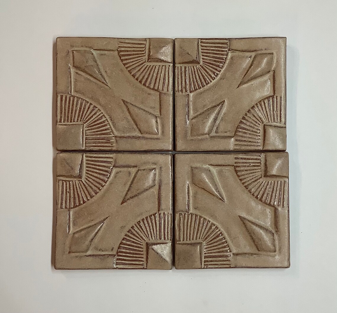 Sculpted Ceramic Tile Relief Ceramic Tile Decorative Tile Etsy Italia