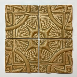 Medallion , Sculpted Ceramic Tile, Relief Ceramic Tile, Decorative Tile