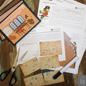 Puzzle set - pirate ship - for children from 8 years - gift packaging puzzle gift escape game for your gift