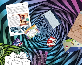 Puzzle set - TIME TRAVEL - gift packaging puzzle gift escape game for your gift