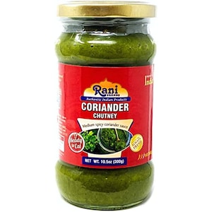 Rani Coriander Chutney Glass Jar, Ready to eat 10.5oz (300g) Vegan ~ Gluten Free | NON-GMO | No Colors | Indian Origin
