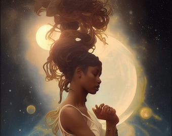 A la luz de la luna-Impresión/descarga de arte digital