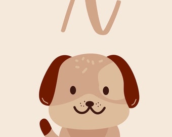 Baby Animal Prints Nursery Prints, Conjunto personalizado de vivero Animal Wall Art Descarga digital