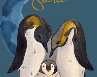 Decoración de guardería de animales dulces para bebés - Impresión de arte digital