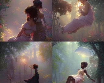 Impresión digital de Secret Garden/Arte descargable/Decoración de arte de pared/Arte de melanina/Arte gráfico/Descarga instantánea/Descarga digital/Impresión digital