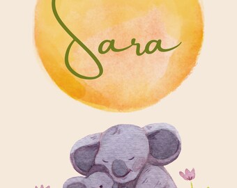 Adorable juego de guardería de animales bebés, colección de impresión de arte digital instantánea