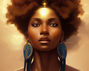 Queen 3 Impresión digital/Arte descargable/Decoración de arte de pared/Arte de melanina/Arte gráfico/Descarga instantánea/Descarga digital/Impresión digital