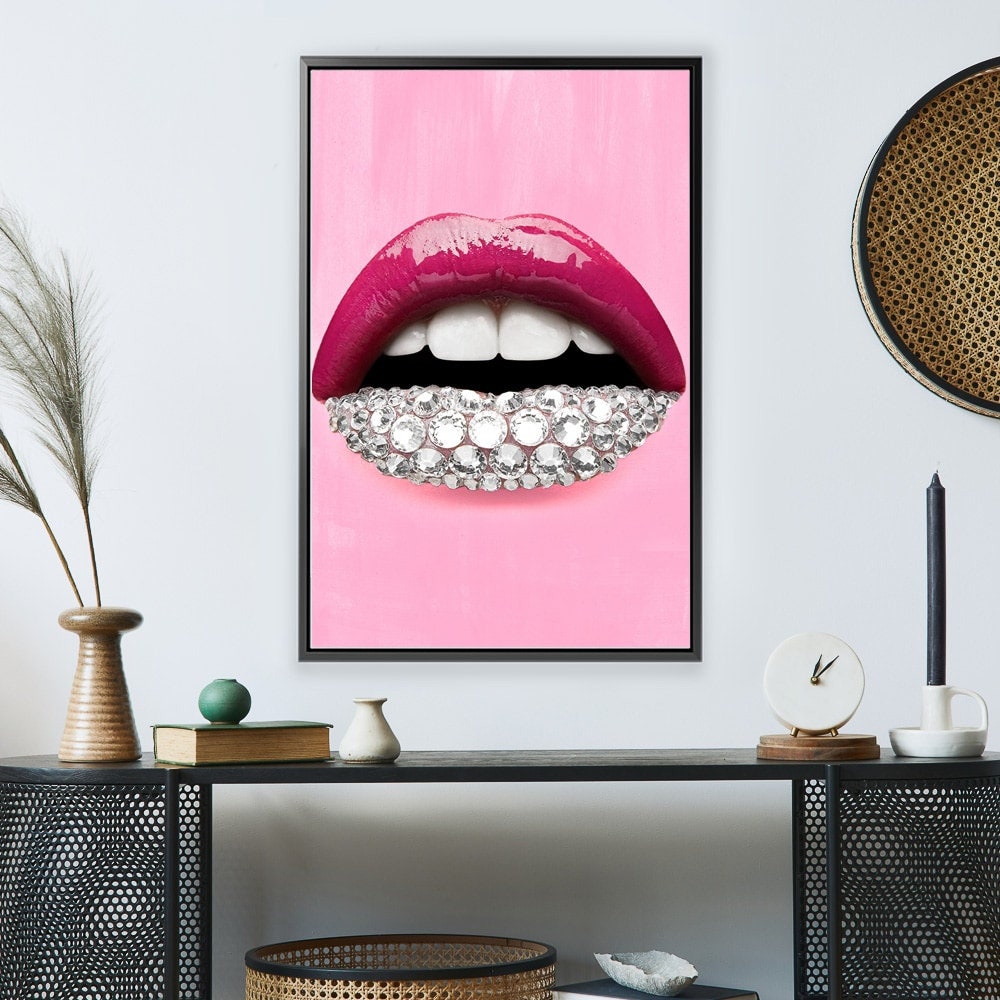 Motivational Shine Bright Lips Canvas Print Wall Décor Art. | Etsy