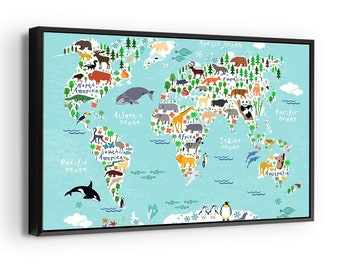 zoo travel map etsy