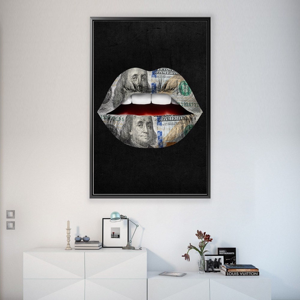 Louis Vuitton Lips Wall Art | Luxury Art Canvas