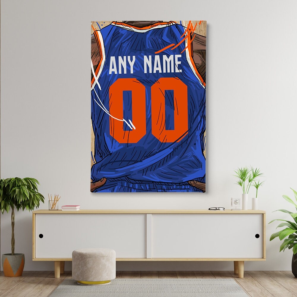 New York Jersey Basketball Custom Personalized Canvas Print 