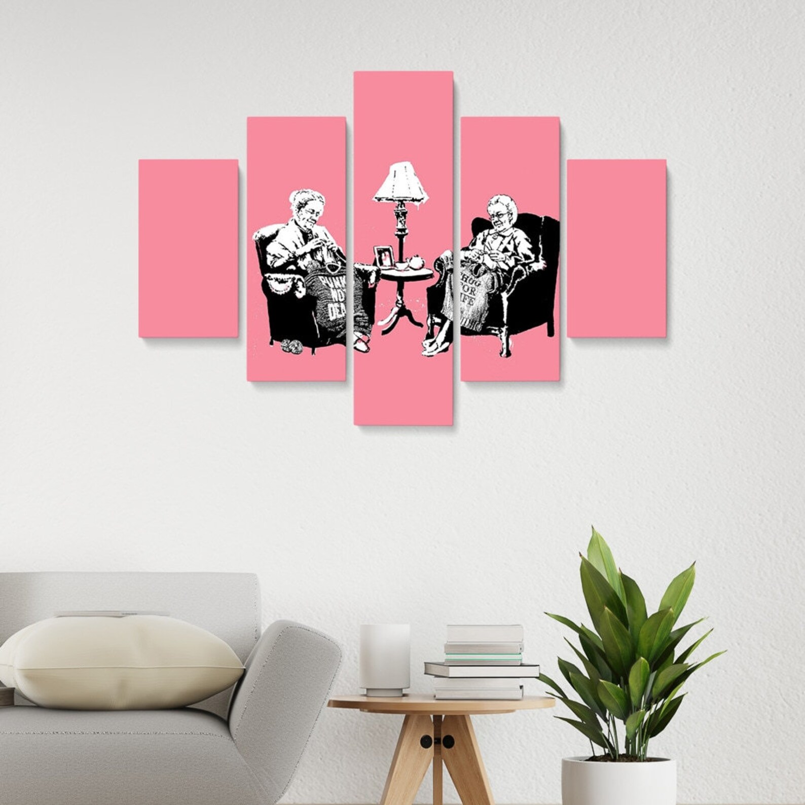 Punk Grannies Graffiti Cushion Cover main image 1