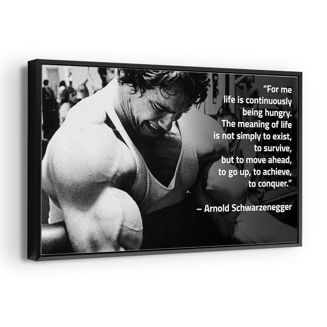 Bodybuilding Quote Arnold Schwarzenegger Canvas Print Wall Decor Art