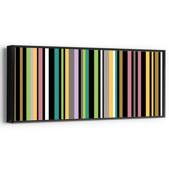 Stripe Wall Art Long Panoramic Colorful Bright Framed Print on Etsy